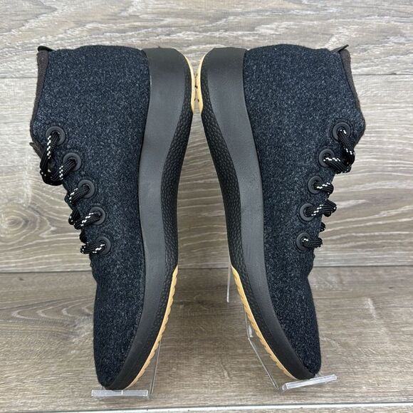 Allbirds Wool Runner Up Mizzle Hi Top Women’s Sz 9 Natural Black Khaki Sneakers - Picture 9 of 10